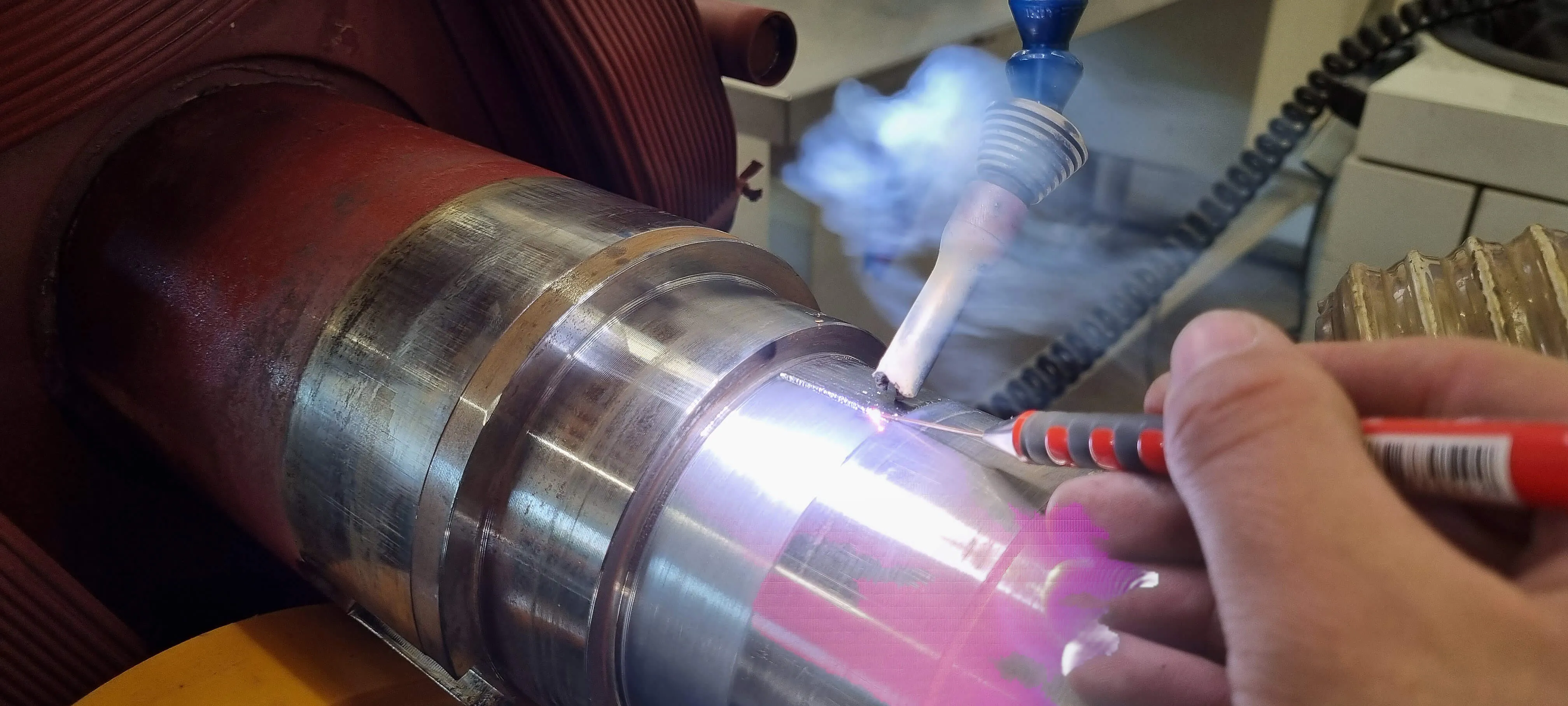 Lagersitz Laserschweißen per Hand